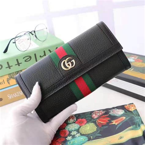 gucci black ophidia wallet|Gucci signature long wallet.